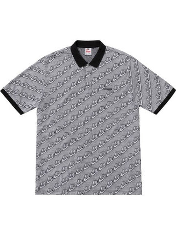 18FW Nike Jacquard Polo Tee Black NIKE JACQUARD POLO BLACK AR5569 010 - SUPREME - BALAAN 1