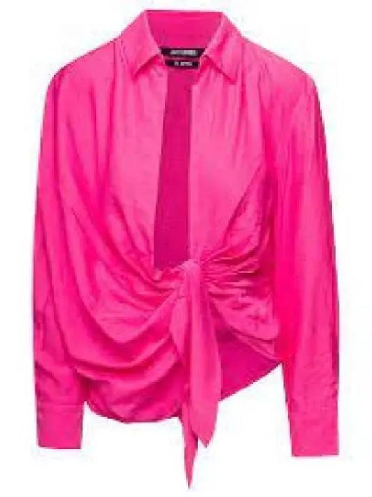 Le Chemise Bahia Tied Sash Shirt Pink - JACQUEMUS - BALAAN 2