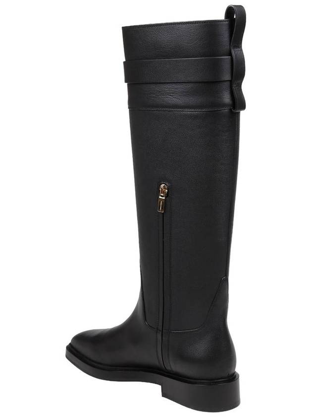 Salvatore Ferragamo Leather Knee Boot - SALVATORE FERRAGAMO - BALAAN 4