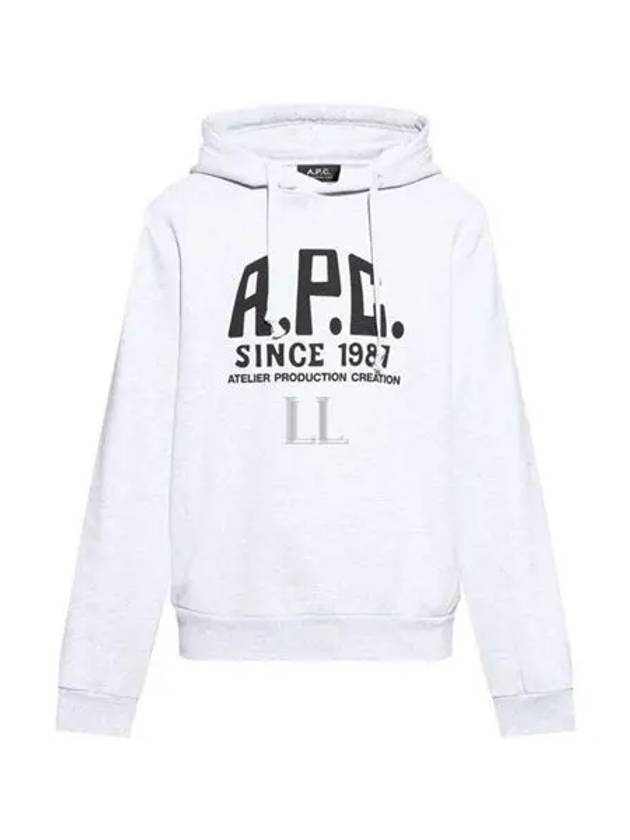 Print Label Hoodie Heather Grey - A.P.C. - BALAAN 2