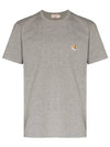 Fox Head Patch Classic Short Sleeve T-Shirt Grey Melange - MAISON KITSUNE - BALAAN 2