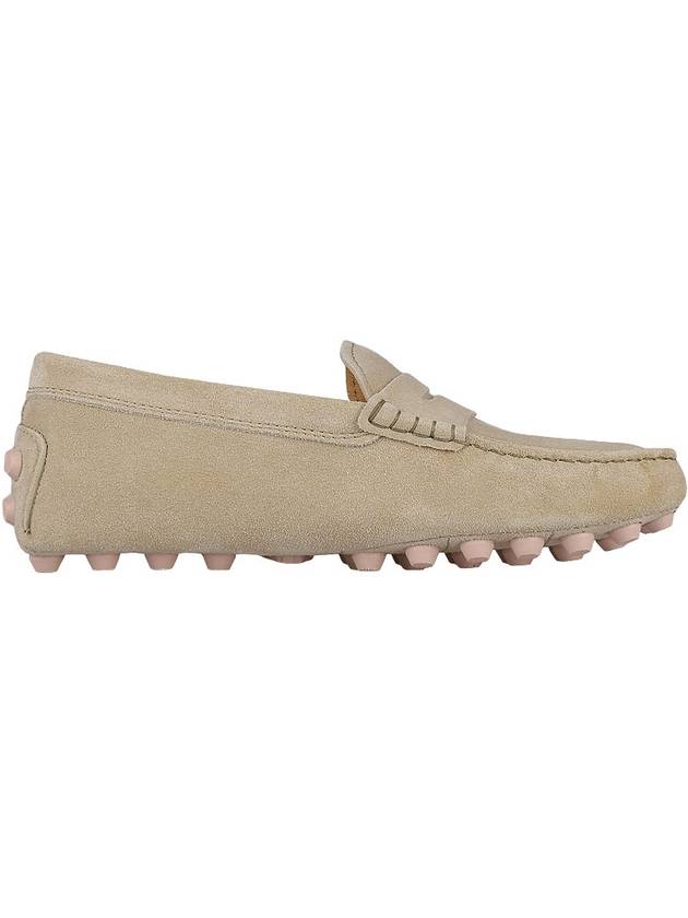 Gommino Bubble Suede Driving Shoes Beige - TOD'S - BALAAN 5