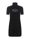 Women's M Agarette Logo Cut Out High Neck Short Dress Black - DIESEL - BALAAN 2