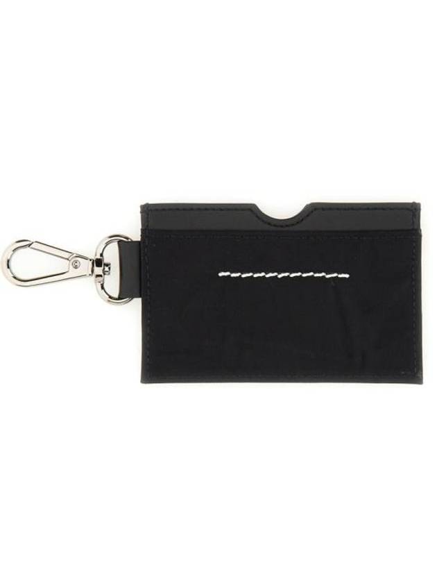 Embroidery Numeric Logo Card Wallet Key Holder Black - MAISON MARGIELA - BALAAN 3