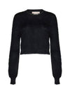 Crew Neck Brushed Knit Top Black - MARNI - BALAAN 2