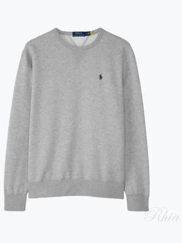 Embroidered Logo Pony Crew Neck Sweatshirt Grey - POLO RALPH LAUREN - BALAAN 2