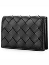 Intrecciato Flap Business Card Wallet Black - BOTTEGA VENETA - BALAAN 2