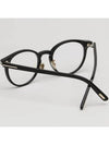 Blue light blocking glasses frame TF5996KB 001 round black horn rim Asian fit - TOM FORD - BALAAN 4