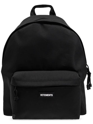 VETEMENTS Backpack With Logo, Unisex, Black - VETEMENTS - BALAAN 1