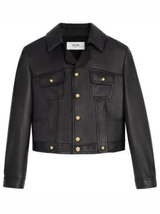 Women's Leather Jacket 2EG36305Q - CELINE - BALAAN 2