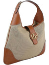 Aphrodite Large Canvas Shoulder Bag Beige Brown - GUCCI - BALAAN 6