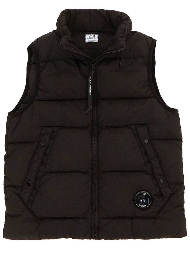 Kids Detachable Hooded Down Vest Black - CP COMPANY - BALAAN 3