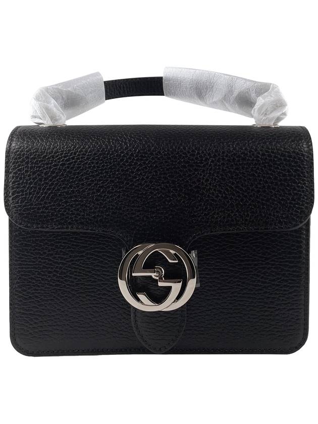 Interlocking GG Chain Small Cross Bag Black - GUCCI - BALAAN 3