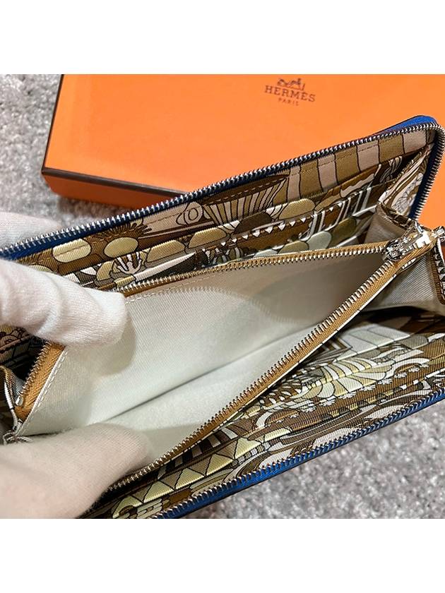 Apsong Silk Zipper Long Wallet FRANCE - HERMES - BALAAN 5