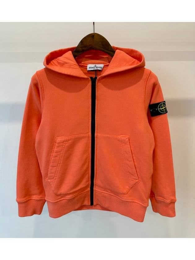 Kids Hooded Zip Up 811660720 V0032 Orange 8A - STONE ISLAND - BALAAN 1