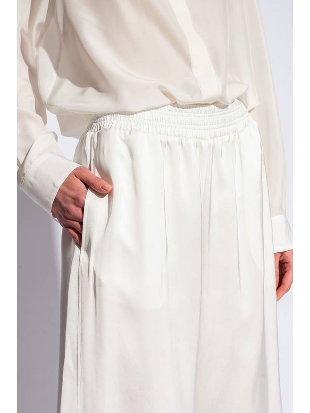 Women White Relaxed Fitting Satin Trousers Pants PAD264F284 D623 0000 0142 - FABIANA FILIPPI - BALAAN 6