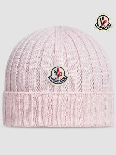 Baby Wool Beanie Light Pink 3B00002 M1131 506 - MONCLER - BALAAN 2