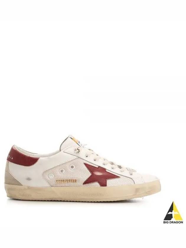 Super Star Lace Up Low Top Sneakers Red Cream White - GOLDEN GOOSE - BALAAN 2