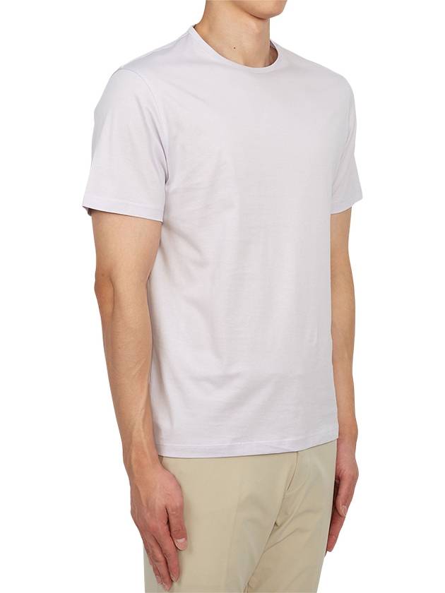 Free Size Lux Cotton Jersey Short Sleeve T-Shirt Light Purple - THEORY - BALAAN.