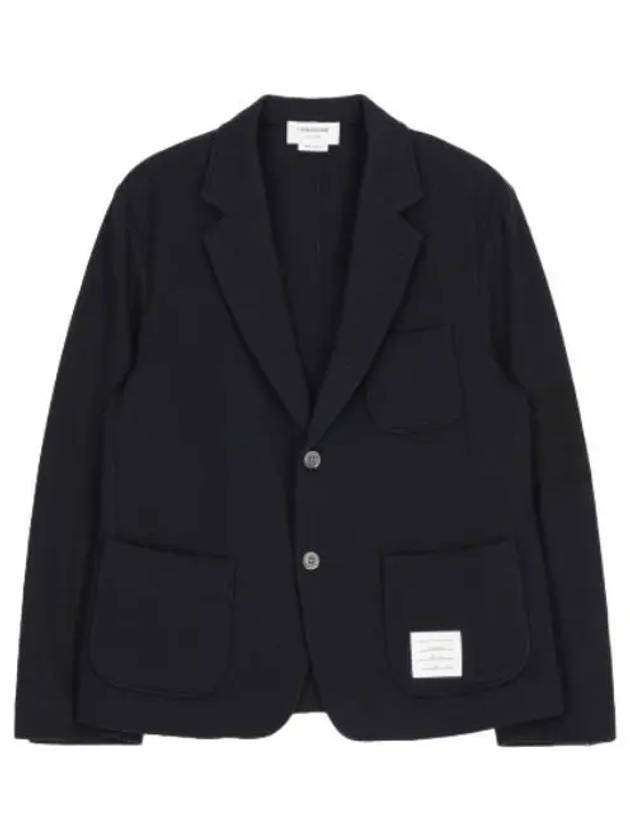 seersucker jacket navy jumper - THOM BROWNE - BALAAN 1