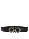 Reversible Gancini Leather Belt Black Brown - SALVATORE FERRAGAMO - BALAAN 2