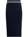 Logo Patch Ribbed Midi Skirt JF8109 - LACOSTE - BALAAN 1