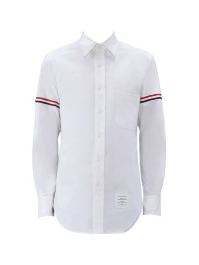 Armband Oxford Long Sleeve Shirt White - THOM BROWNE - BALAAN 2