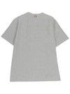 RWB Stripe Cotton Short Sleeve T-shirt Grey - THOM BROWNE - BALAAN 3