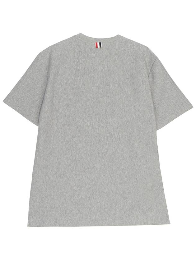 RWB Stripe Cotton Short Sleeve T-shirt Grey - THOM BROWNE - BALAAN 3