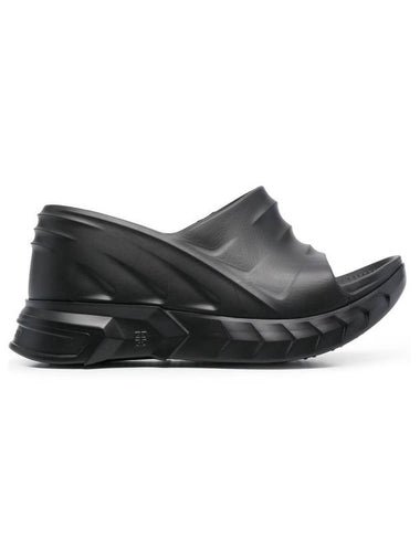 Women's Marshmallow Rubber Sandals Slippers Black - GIVENCHY - BALAAN 1