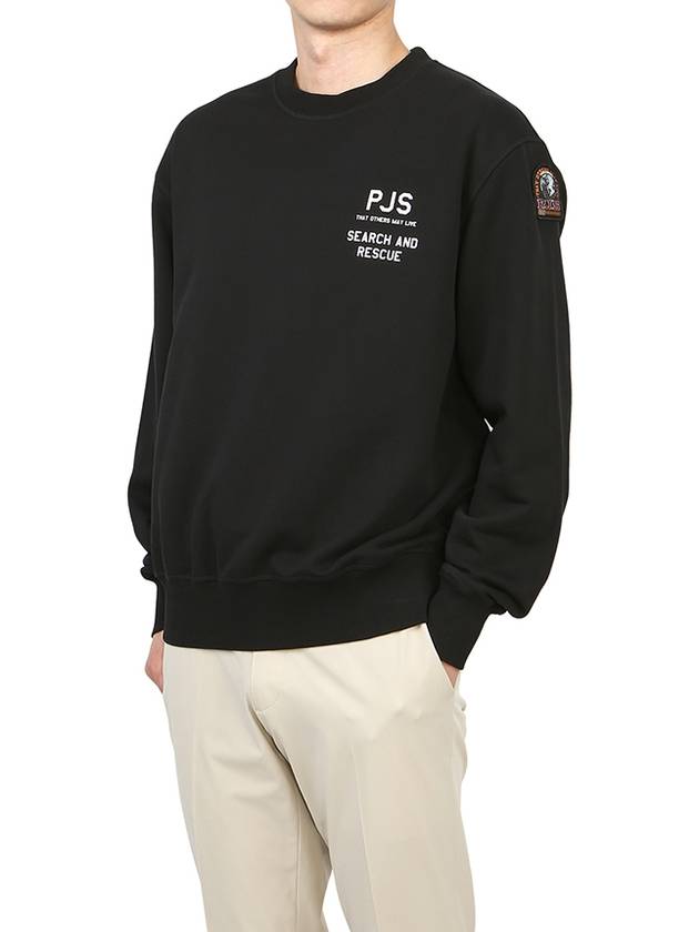 PMFLEMY01 BLACK Men s Crew Neck Long Sleeve Sweatshirt Regular Fit - PARAJUMPERS - BALAAN 7