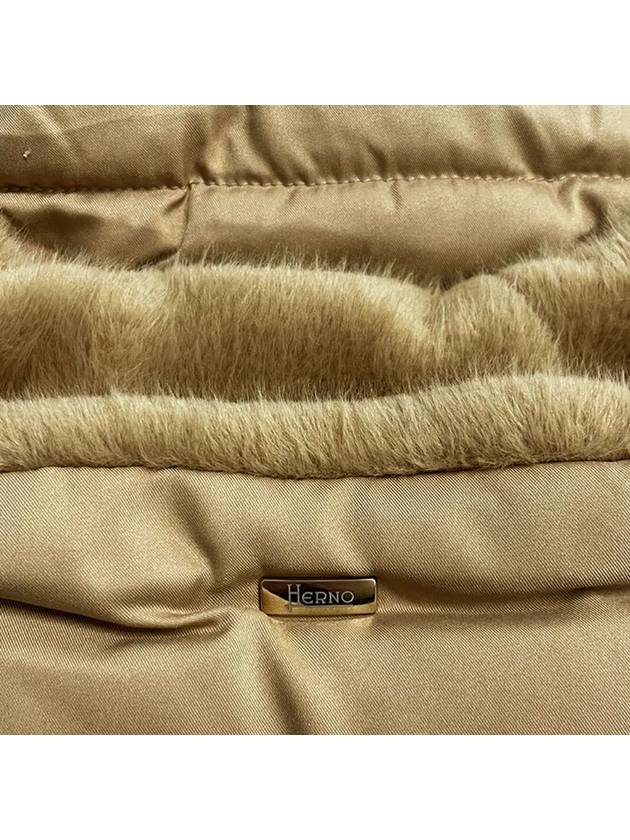 Arendelle Lady Faux Fur Down Padding Beige - HERNO - BALAAN 5