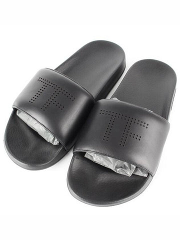 TF logo sandal slippers black 9 280 - TOM FORD - BALAAN 1