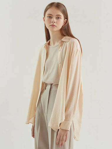 Boxy box color loose fit shirt blouse_beige - ARIFF - BALAAN 1