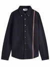 Men's Sustainable Classic Diagonal Wool Cardigan Med Grey - THOM BROWNE - BALAAN 2