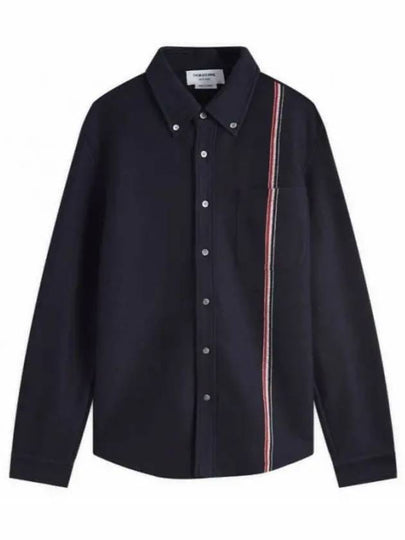 Men's Sustainable Classic Diagonal Wool Cardigan Med Grey - THOM BROWNE - BALAAN 2