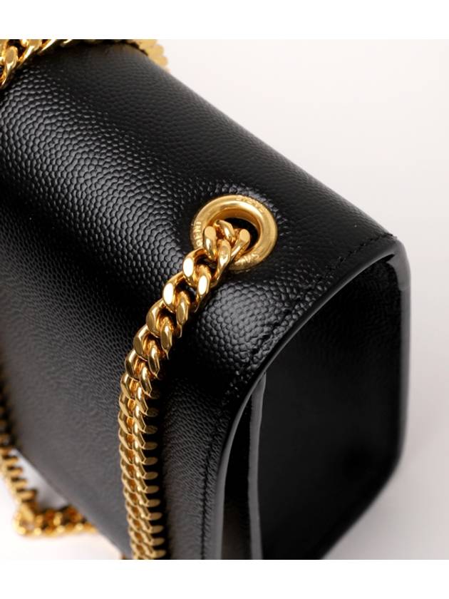 Monogram Kate Chain Gold Hardware Medium Cross Bag Black - SAINT LAURENT - BALAAN 5