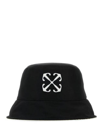 Logo Bucket Hat Black - OFF WHITE - BALAAN 1