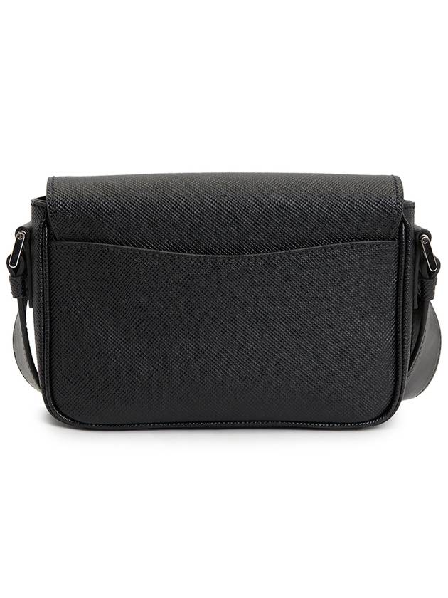 Saffiano Leather Shoulder Bag Black - PRADA - BALAAN 4