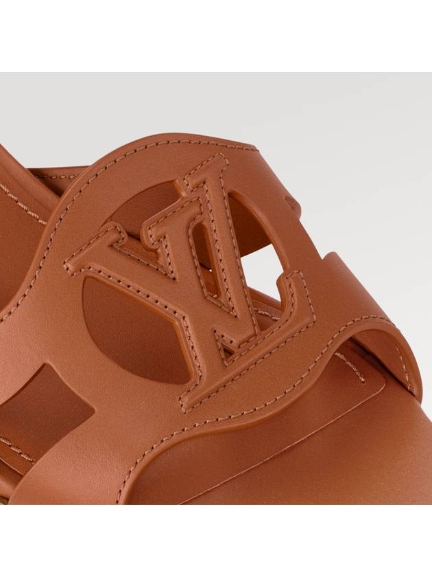 LV Isola Flat Sandals Cognac Brown - LOUIS VUITTON - BALAAN 4