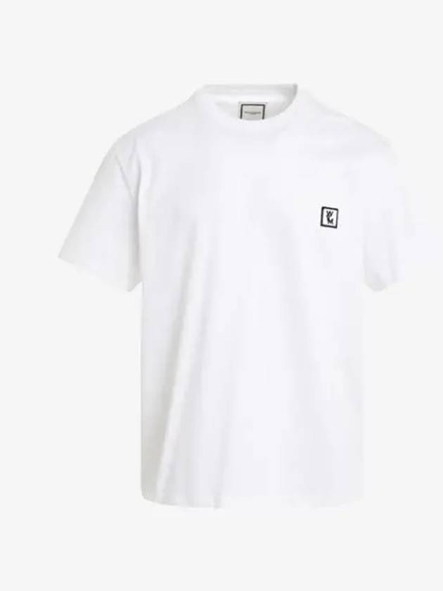 Men's Back Logo Cotton Short Sleeve T-Shirt White - WOOYOUNGMI - BALAAN 2