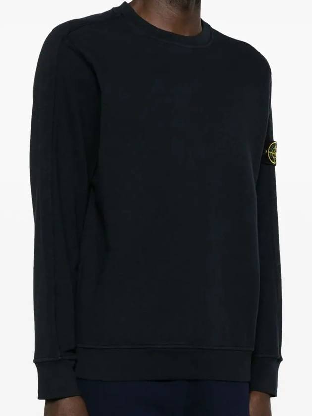 Cotton Crew Neck Sweatshirt Navy - STONE ISLAND - BALAAN 4