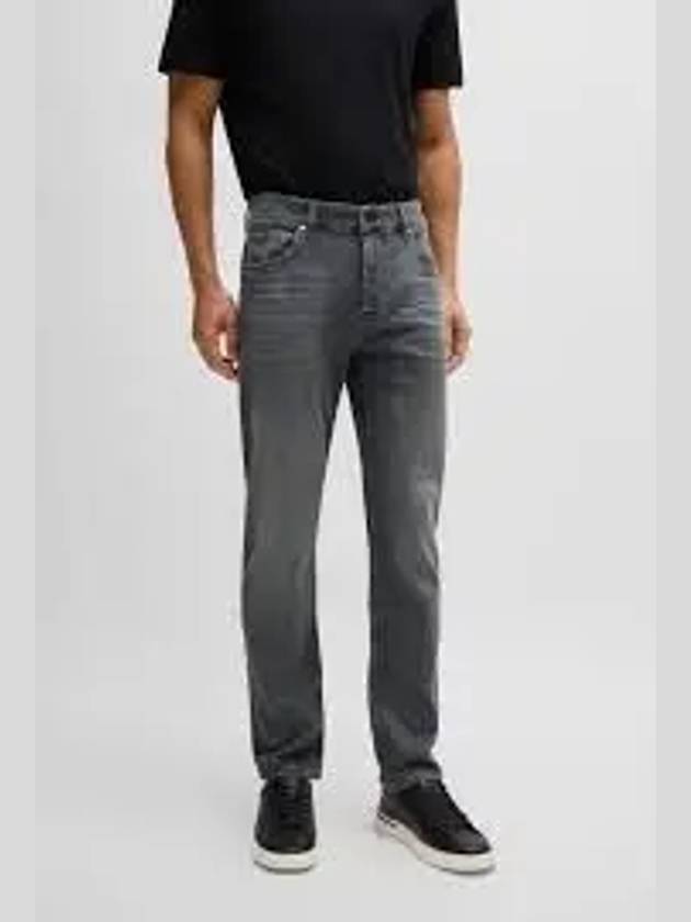 Delaware Slim Fit Stretch Denim Jeans Dark Grey - HUGO BOSS - BALAAN 2