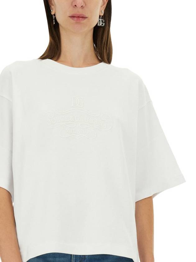 Dolce & Gabbana T-Shirt With Lettering Logo - DOLCE&GABBANA - BALAAN 4