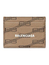 BB Monogram Card Wallet Brown - BALENCIAGA - BALAAN 2