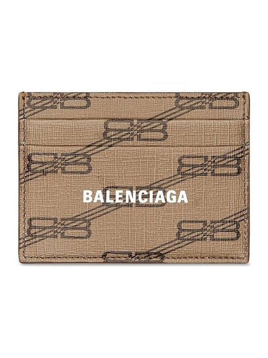 BB Monogram Card Wallet Brown - BALENCIAGA - BALAAN 2