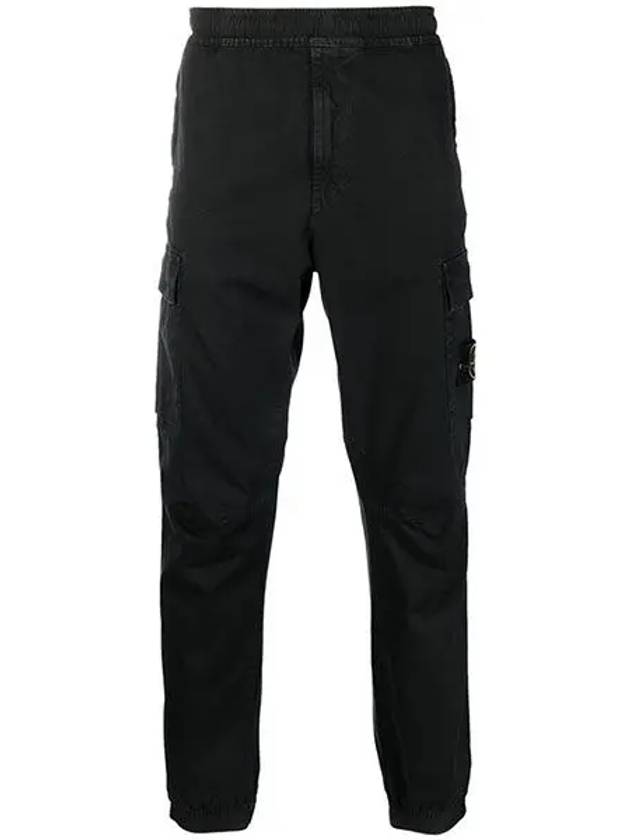 Men's Wappen Patch Straight Pants Black - STONE ISLAND - BALAAN 2