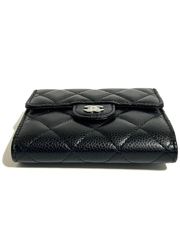 Classic snap half wallet black silver caviar AP0231 - CHANEL - BALAAN 3