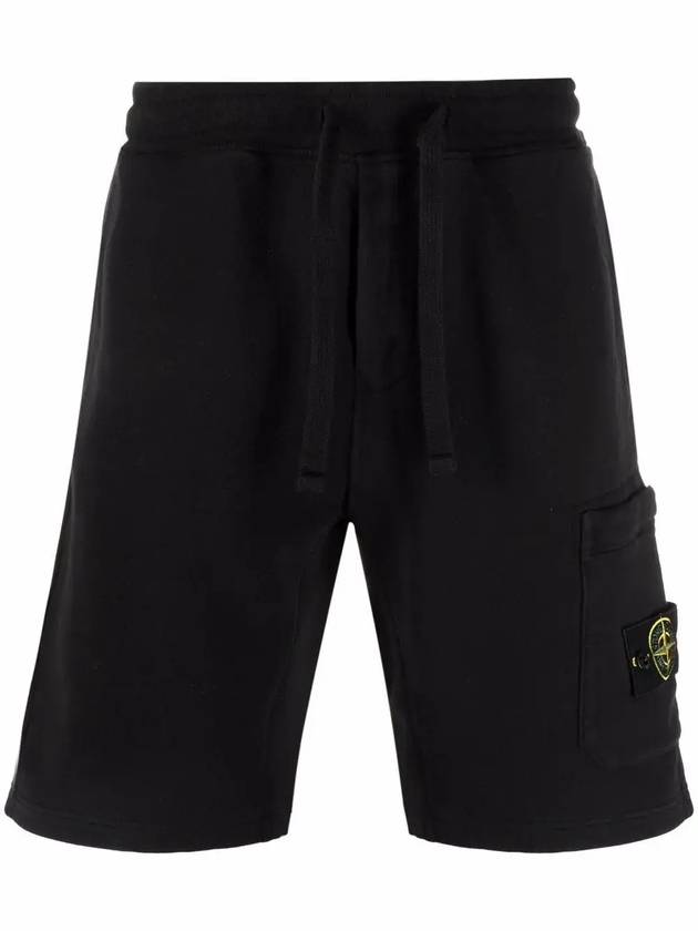 Men's Wappen Training Shorts Black - STONE ISLAND - BALAAN 1