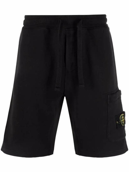 Men's Wappen Training Shorts Black - STONE ISLAND - BALAAN 1